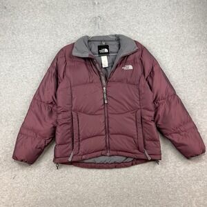 The North Face 550 Fill Down Puffer Jacket Womens M Medium Purple Winter Outdoor
